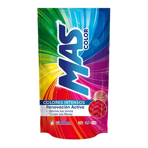Detergente Liquido Mas Color 830Ml
