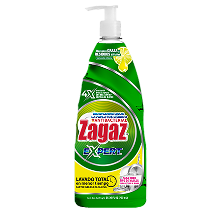 Detergente Liquido Zagaz 750Ml Expert Lavaplatos Explosion Citrica