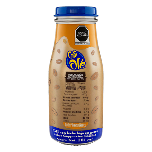 Bebida Cafe Ole Capuccino Clasico 281Ml.