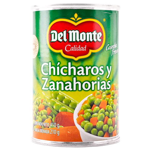 Chicharos Del Monte 410Gr Con Zanahoria                                                             