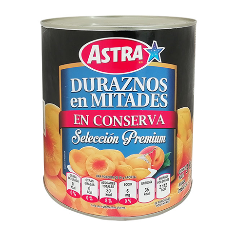 Duraznos Astra 3Kg Mitades
