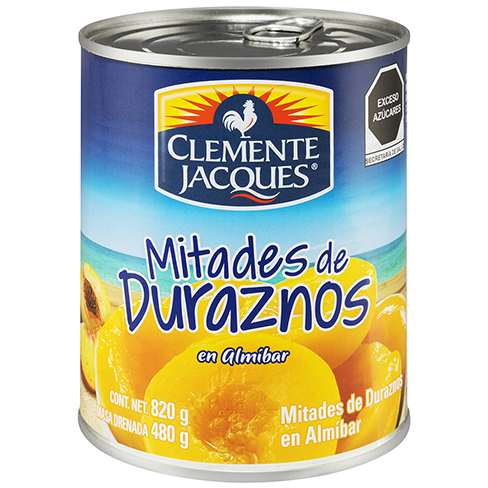Duraznos Clemente Jacques 820Gr Mitades