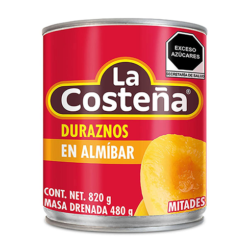 Duraznos La Costeña 820Gr Mitades