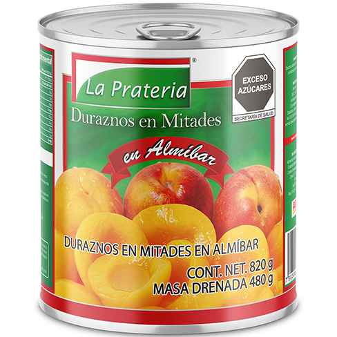 Durazno La Prateria 820Gr Mitades En Almibar