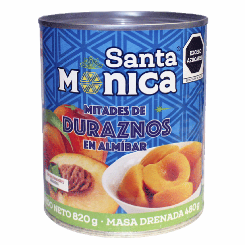 Durazno Santa Monica 820Gr Mitades