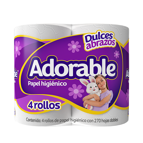 Higienico Adorable 4 Rollos 270Hd                                                                   