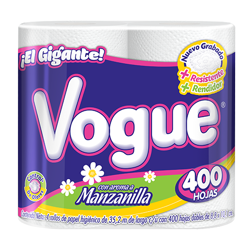 Higienico Vogue 4 Rollos 400Hd                                                                      