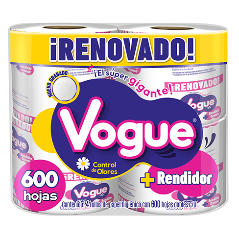 Higienico Vogue 4R (600Hd) Manzanilla