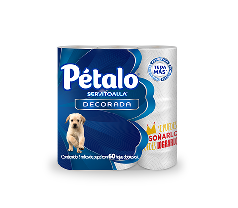 Servitoalla Petalo 3 Rollos 60Hd                                                                    