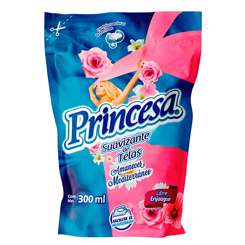 Suavizante Princesa 300Ml Amanecer Mediterraneo Pouch