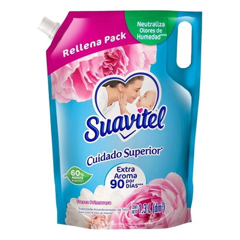 Suavizante Suavitel Fresca Primavera 1.3Lt Doy Pack