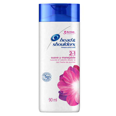 Shampoo Head & Shoulders 90Ml 2En1 Suave Y Manejable                                                