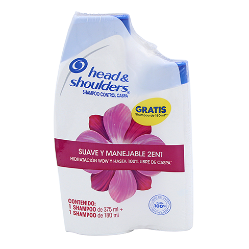 Shampoo Head & Shoulders 375Ml+Sh. 180Ml 2En1 Suav Y Manejable           