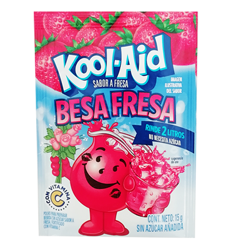 Polvo Kool-Aid 15Gr Besa Fresa                                                                      