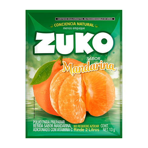Bebida En Polvo Zuko 13Gr Mandarina