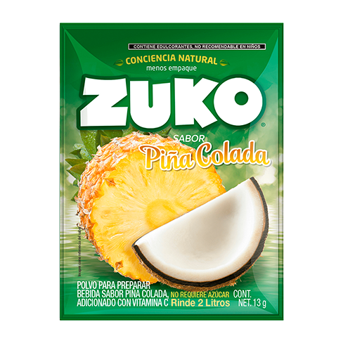 Bebida En Polvo Zuko 13Gr Piña Colada