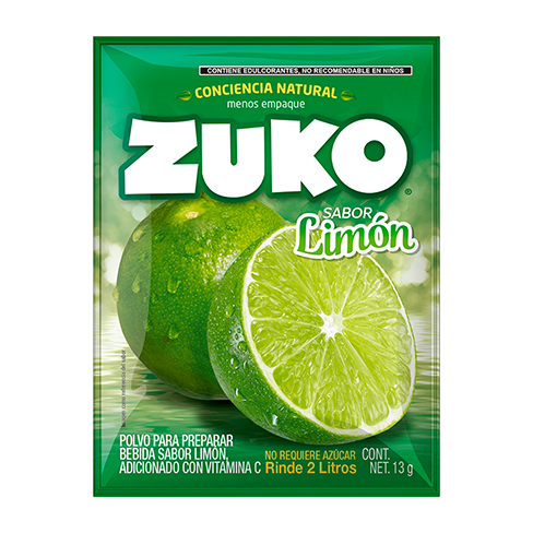 Bebida En Polvo Zuko 13Gr Limon