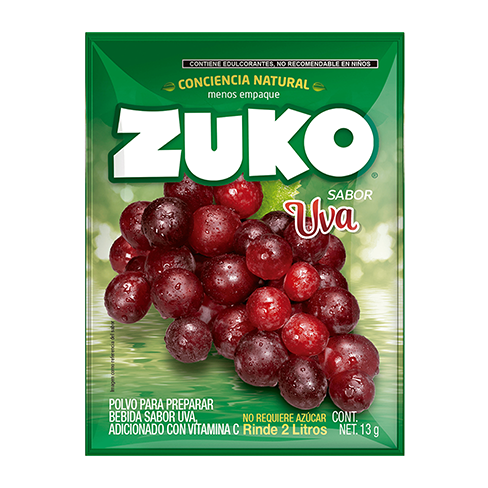 Bebida En Polvo Zuko 13Gr Uva
