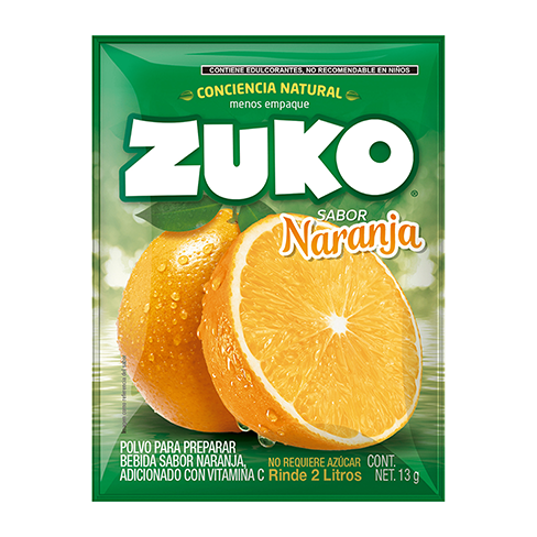 Bebida En Polvo Zuko 13Gr Naranja