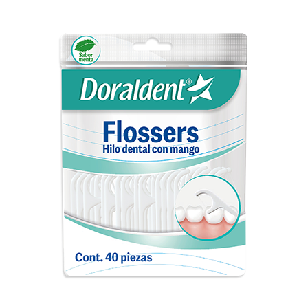 Hilo Dental Flosers Doraldent 40Pz C/man