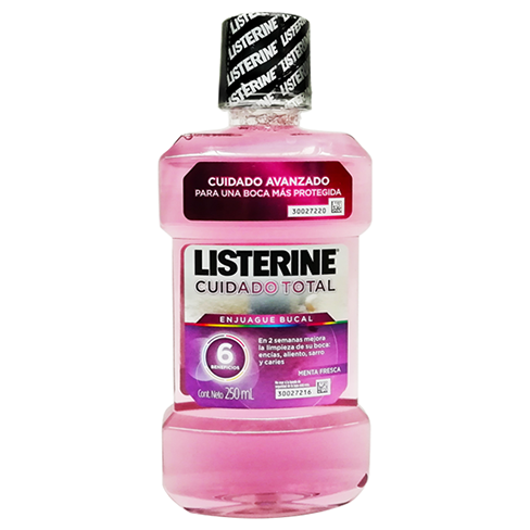 Enjuague Bucal Listerine 250Ml Cuidado Total Menta Fresca