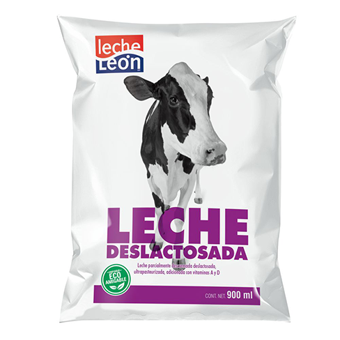 Leche Liquida Leon 900Ml Deslactosada Bolsa