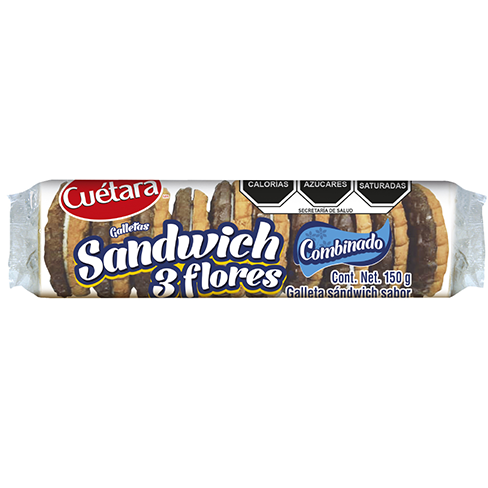 Galleta Cuetara Sandwich 3 Flores 150Gr                                                             