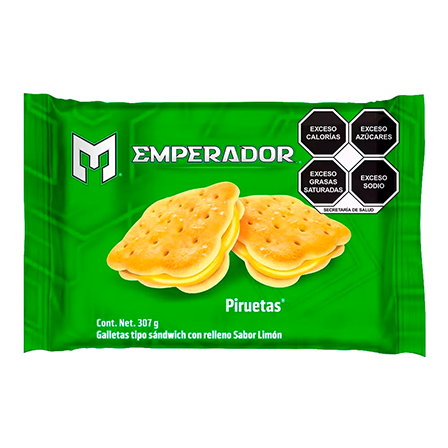 Galleta Emperador 307Gr Piruetas Charola                                                            