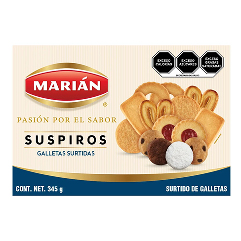 Galleta Marian Surtido 345Gr Suspiros                                                               