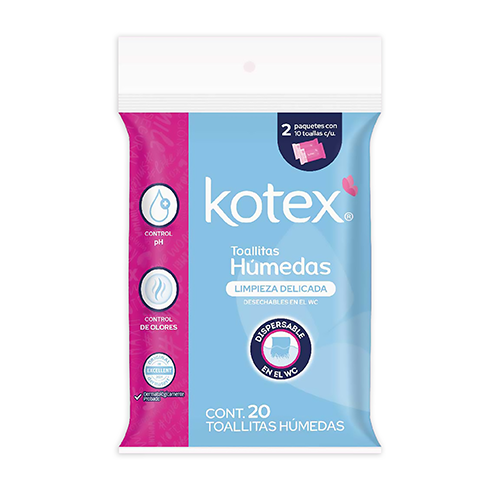 Toallitas Humedas Kotex 20Pz Higiene Intima
