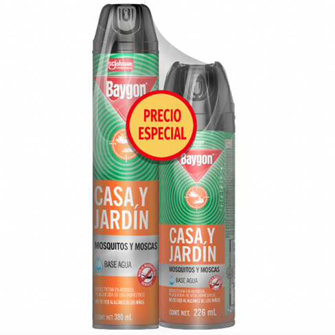 Insec. Baygon 380Ml Casa Y Jardin + Baygon 226Ml Cyj