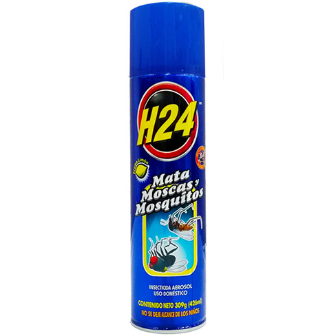 Insecticida H24 470Ml Aerosol Mata Moscas Y Mosquitos