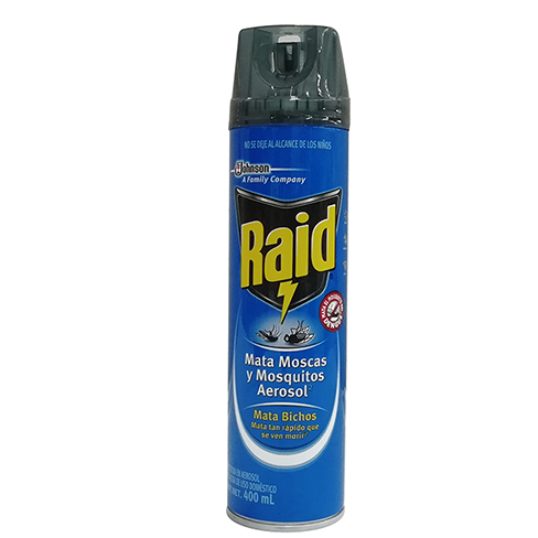 Insecticida Raid 400Ml Aerosol Mata Bichos                                                          