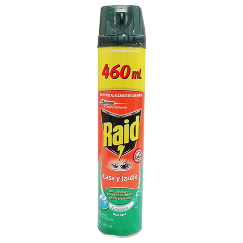 Insecticida Raid 400Ml Aerosol Casa Y Jardin Eucalipto                                              