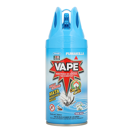 Insecticida Vape Casa Y Jardin 250Ml Aerosol  Doble Chorro