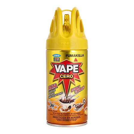 Insecticida Vape Cero 250Ml Aerosol  Doble Chorro