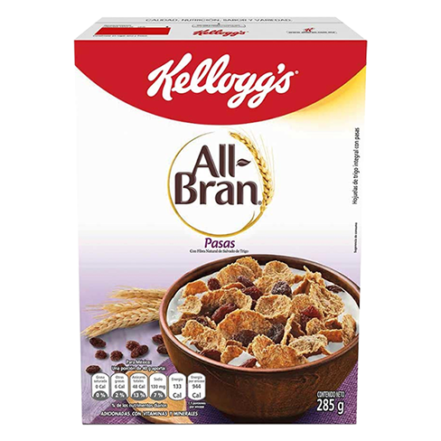 Cereal All Bran Pasas 285Gr
