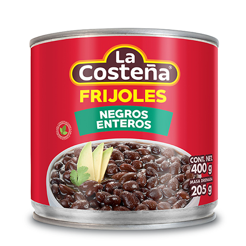 Frijol La Costeña 400Gr Negro Entero Lata