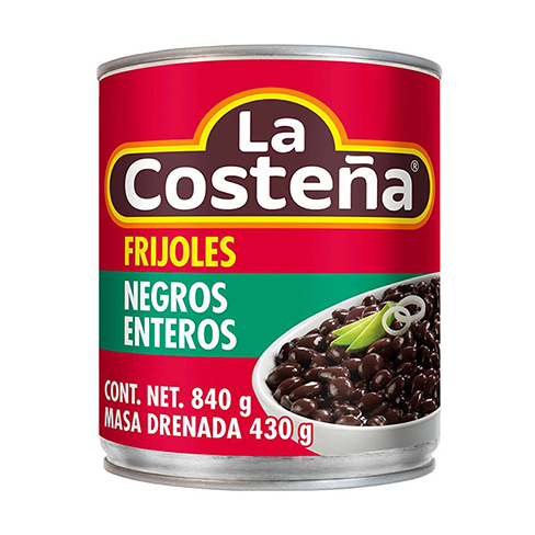 Frijol La Costeña 840Gr Negro Entero Lata