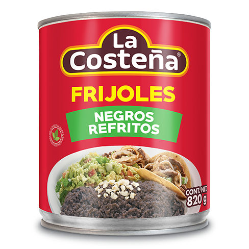 Frijol La Costeña 820Gr Negro Refrito Lata                                                          