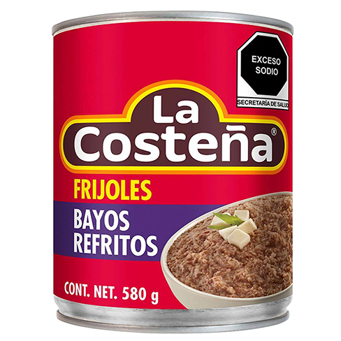 Frijol La Costeña 580Gr Bayo Refrito Lata                                                           