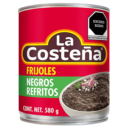 Frijol La Costeña 580Gr Negro Refrito Lata                                                          