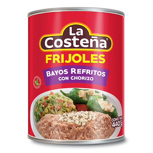 Frijol La Costeña 440Gr Refrito Con Chorizo Lata                                                    