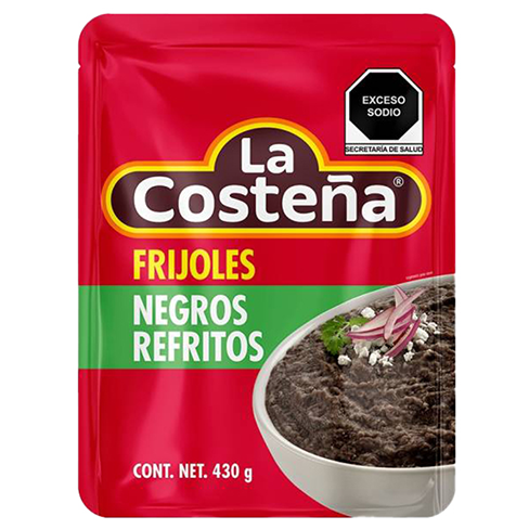 Frijol La Costeña 430Gr Negro Refrito Pouch                                                         