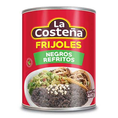 Frijol La Costeña 440Gr Negro Refrito Lata
