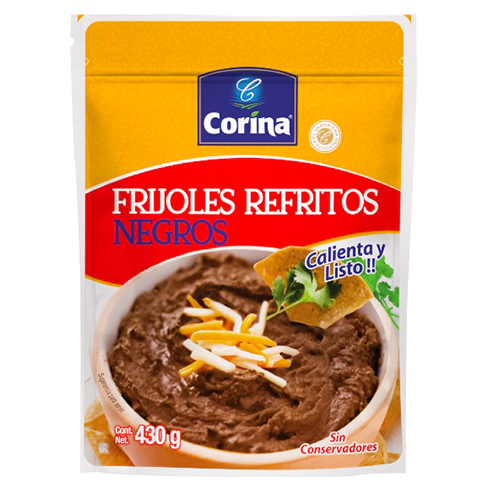 Frijol Corina 430Gr.refrito Negro Pouch