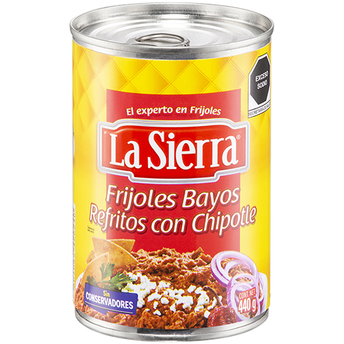 Frijol La Sierra 440Gr Refritos Con Chipotle Lata                                                   