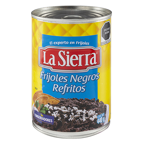 Frijol La Sierra 440Gr Negro Refrito Lata                                                           