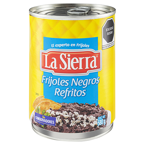 Frijol La Sierra 580Gr Negro Refrito Lata                                                           