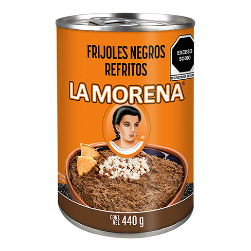Frijol La Morena 440Gr Negro Refrito Lata